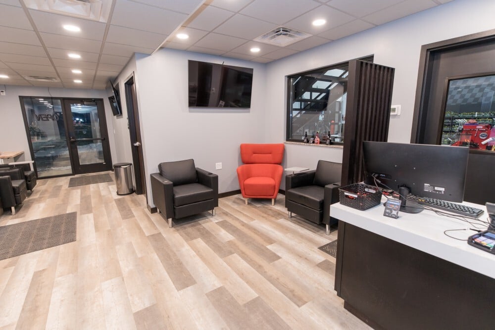 Interior of Grease Monkey service shop constructed by Rice Companies