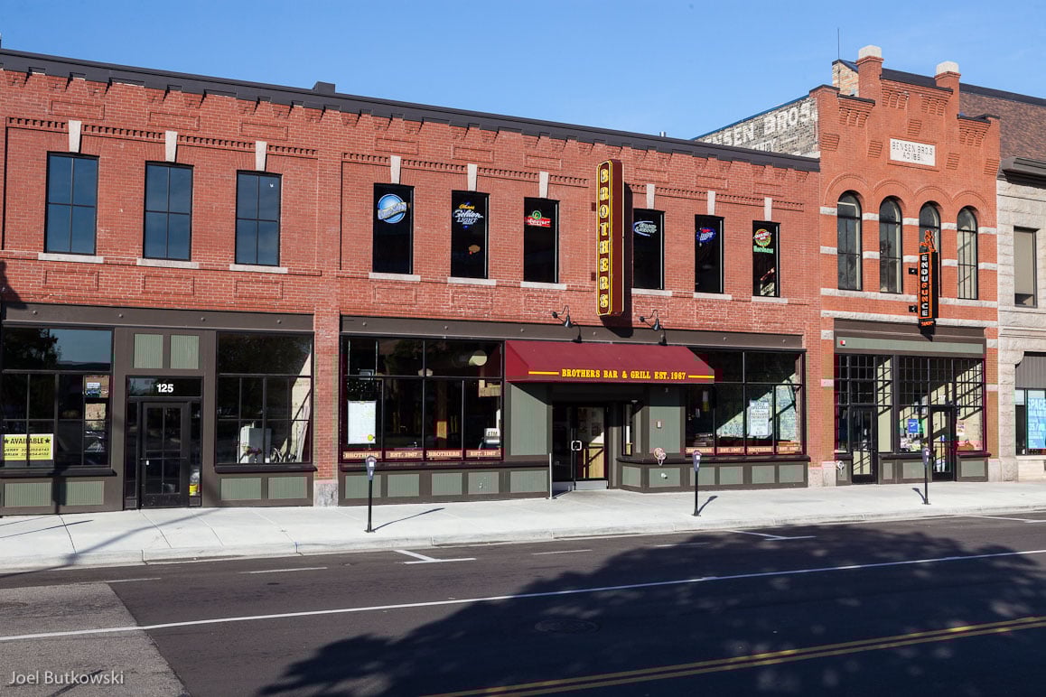 Full exterior view of historic Fifth Avenue Live building restored and renovated by Rice Companies.