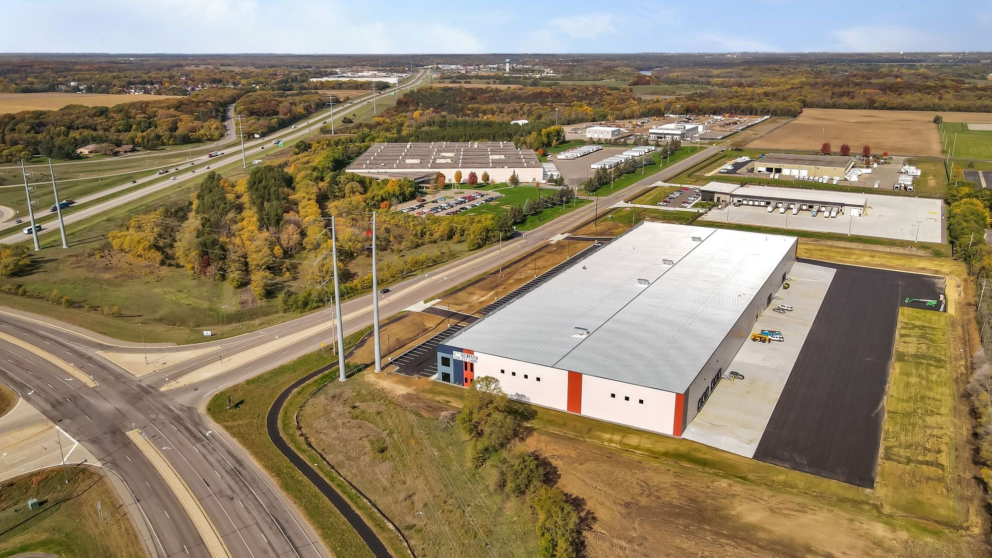 Industrial flex exterior at Interstate Business Center constructed by Rice Companies