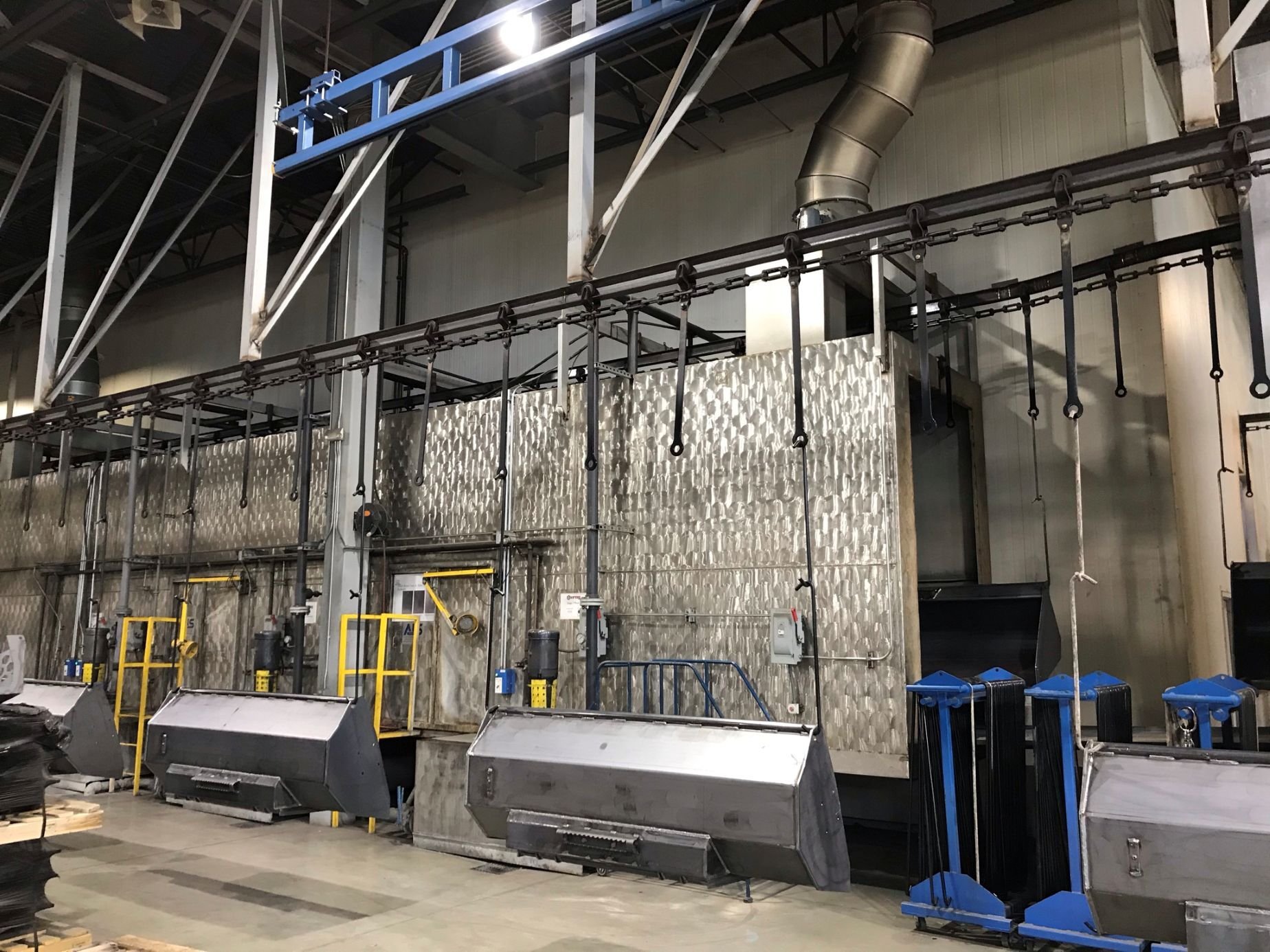 Welding and fabrication area inside the Virnig Manufacturing expansion, constructed by Rice Companies.