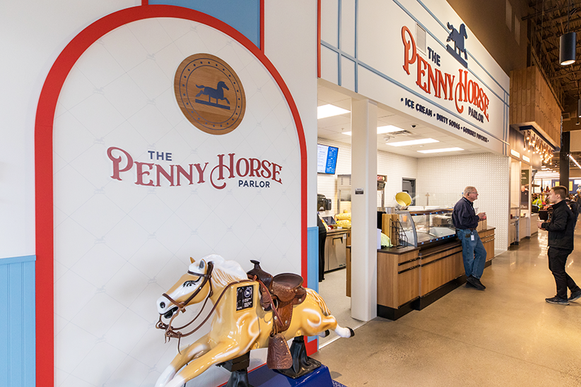 RICE Grocery Store Construction Penny Horse