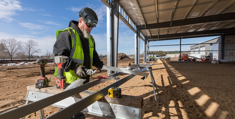 Construction worker on job site Construction worker on job site