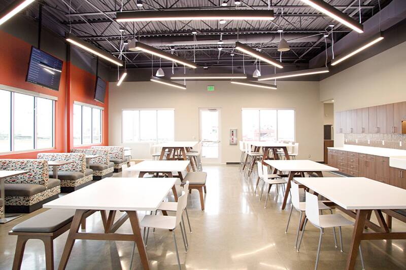 Interior building restaurant