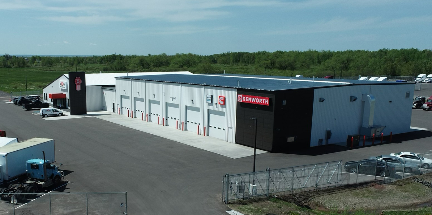Site view of truck facility showing truck circulation and access, constructed by Rice Companies