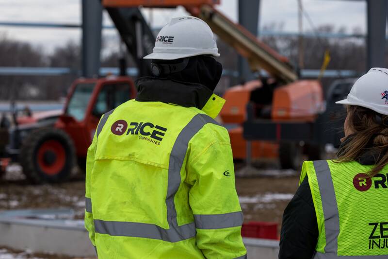 Safety employees watching over job