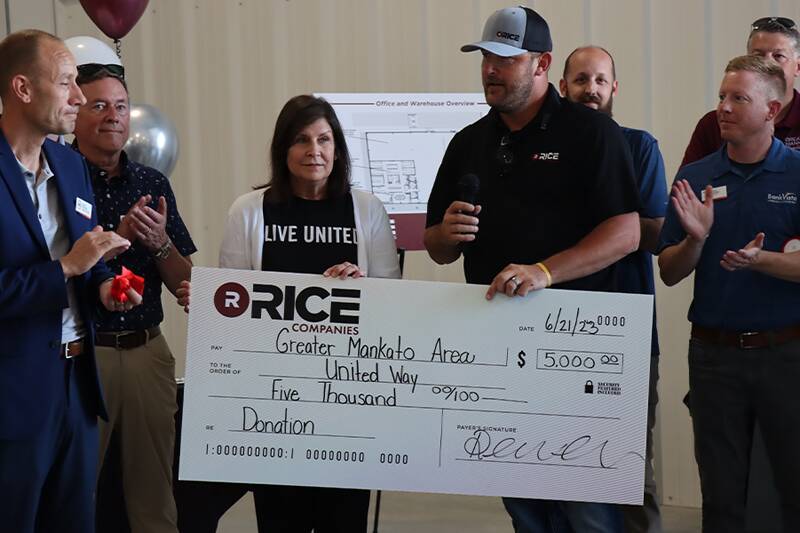 Supporting community with large check