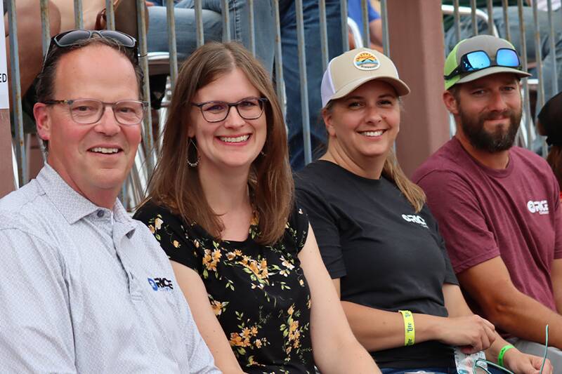 Rice Companies employees at local baseball game