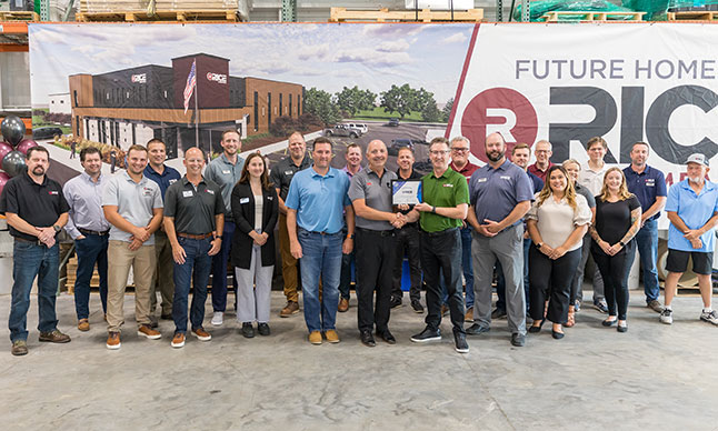 Group of Rice employees at Chamber presentation