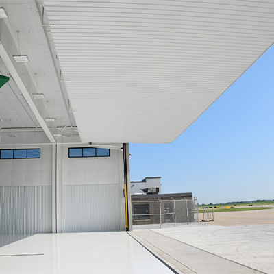 Airport hangar interior exterior