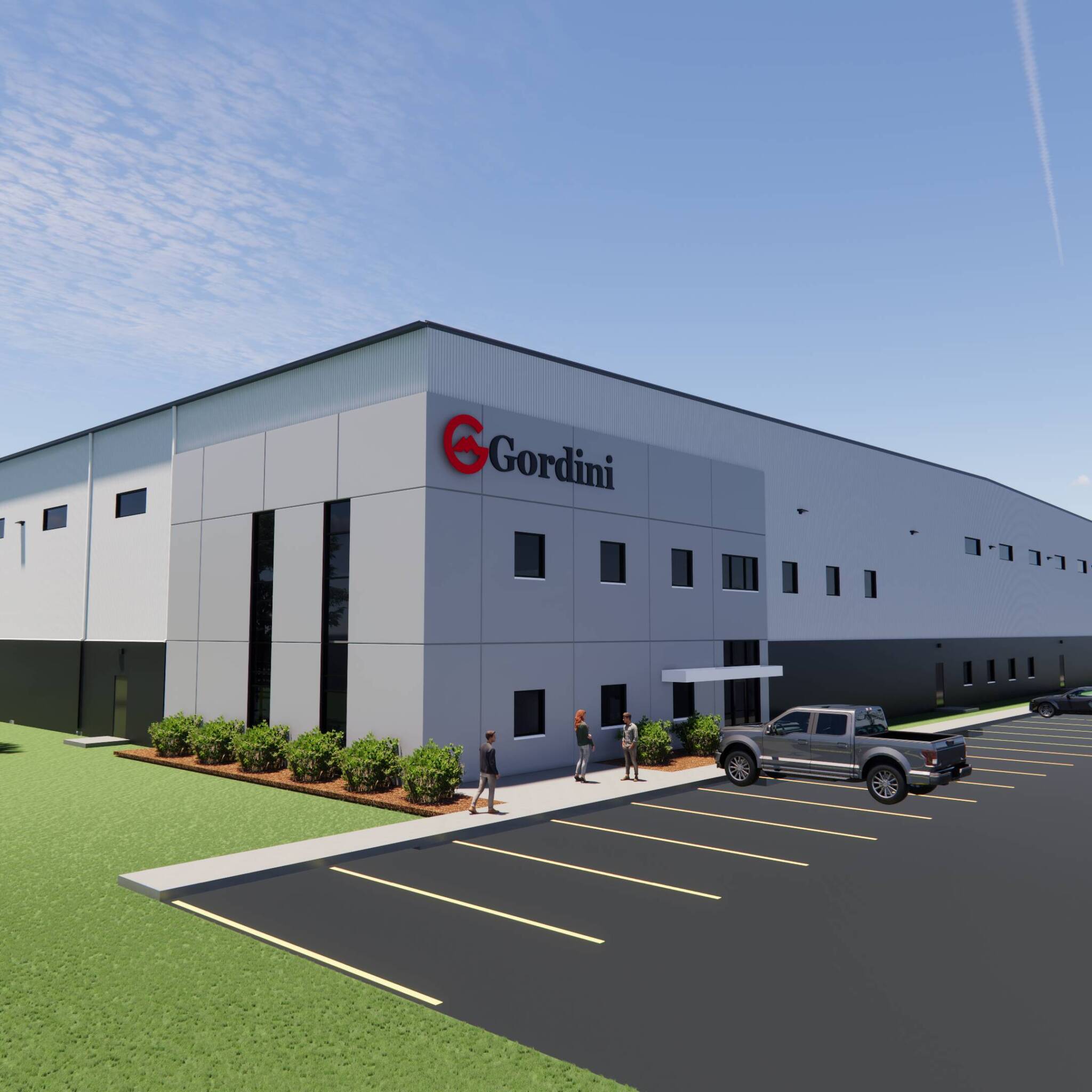 Warehouse building rendering