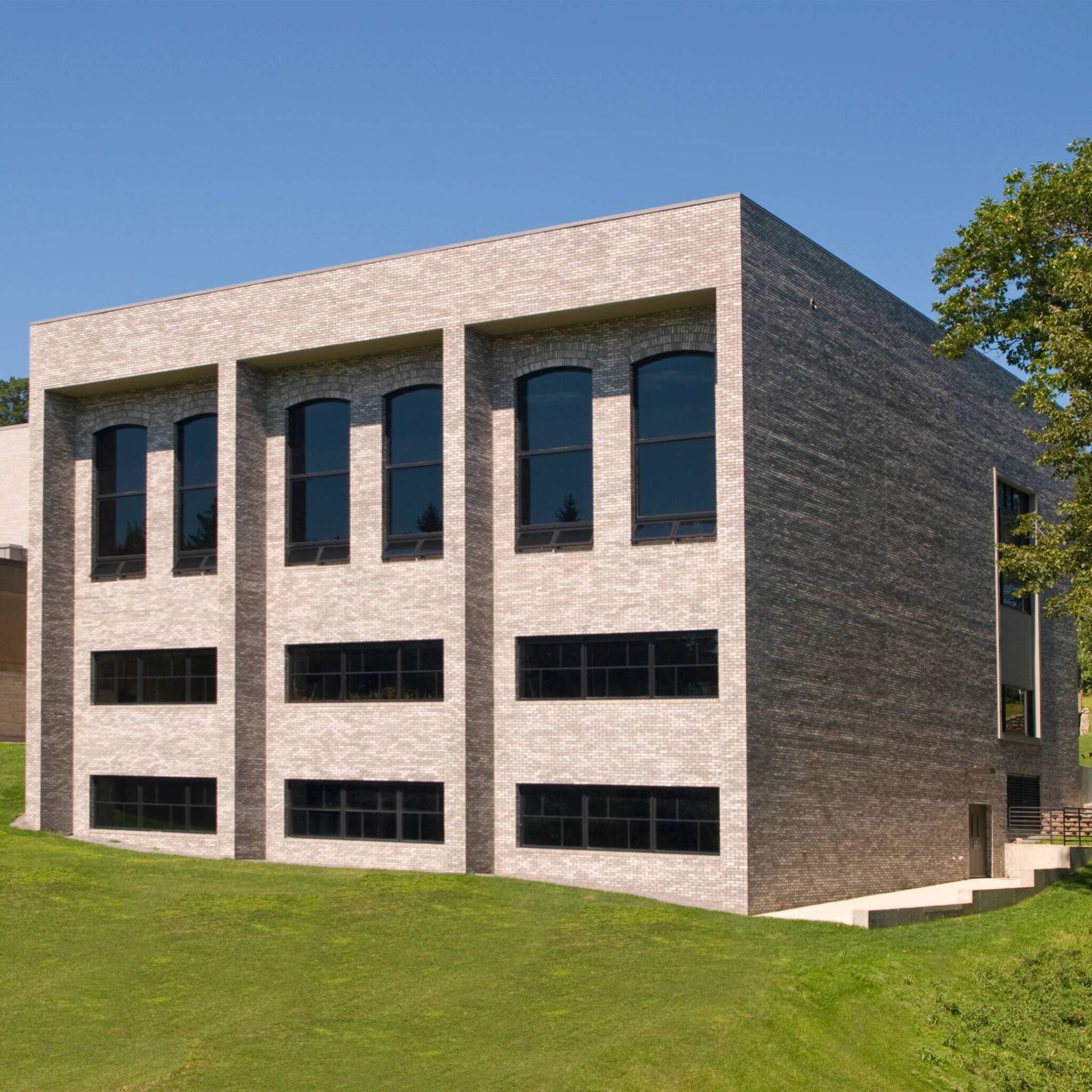 Brick college building exterior